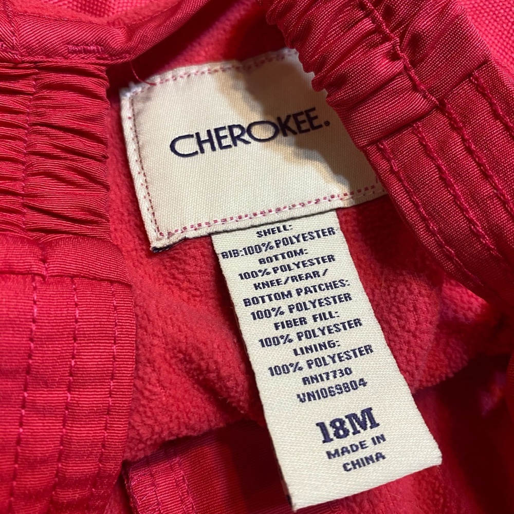 Cherokee 18 Months Girls Snowpants Pink - Picture 3 of 3